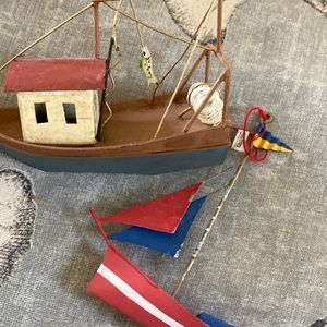 Bundle of 2 Sailboat Ornaments